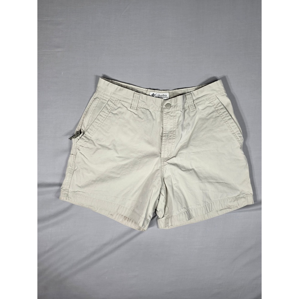 Columbia Womens Khaki Cotton Canvas Utility Hiking Shorts Tan Size 10 4030